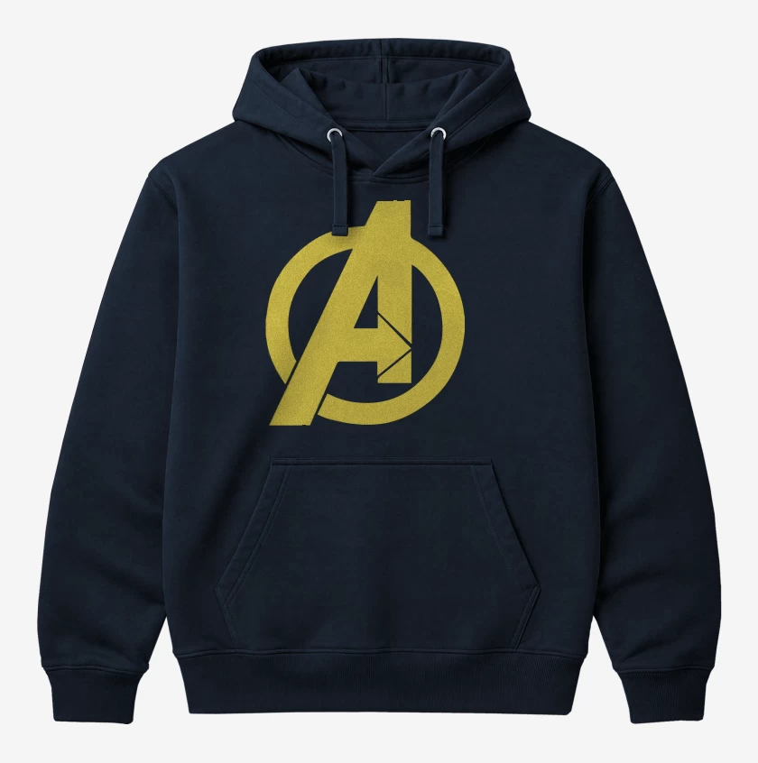Polerón Canguro Azul Marino de Avengers Symbol