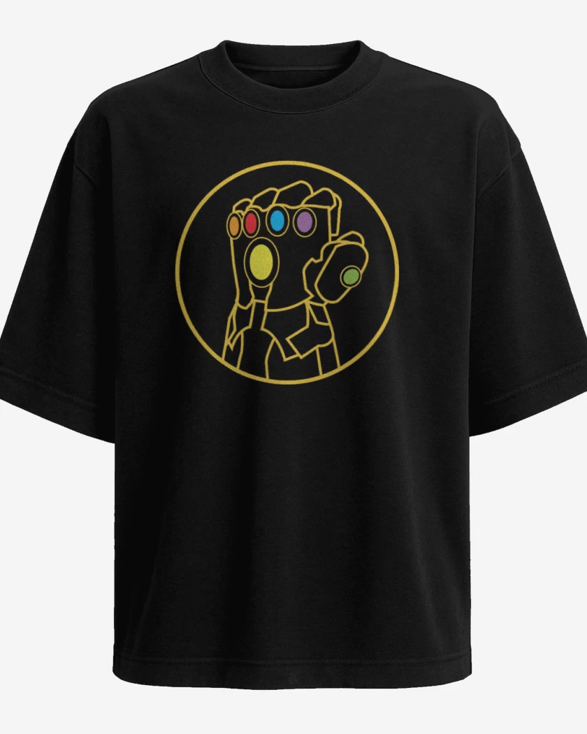 Polera Oversize Negro de Guantelete