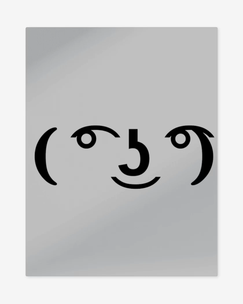 Print metalico Gris Melange de Lenny face