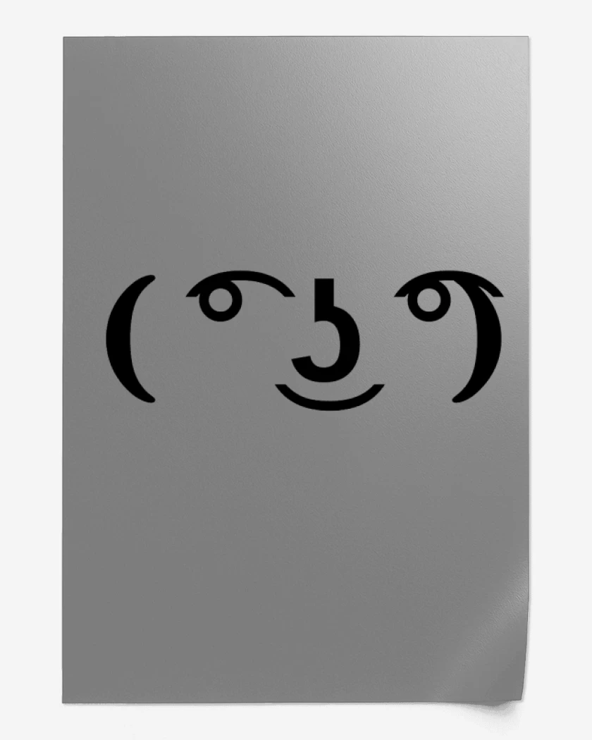 Print Lenny face