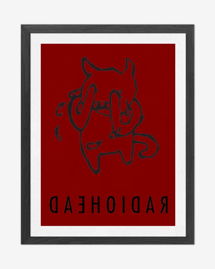 Cuadro decorativo Rojo de radiohead devil