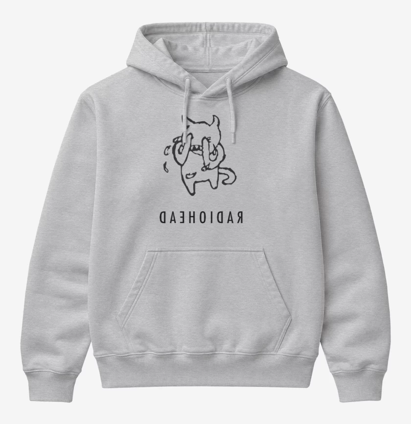 Poleron Canguro básico Gris Melange de radiohead devil