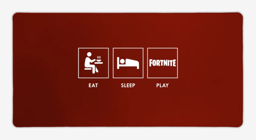 Mouse pad Gamer Rojo de play fortnite