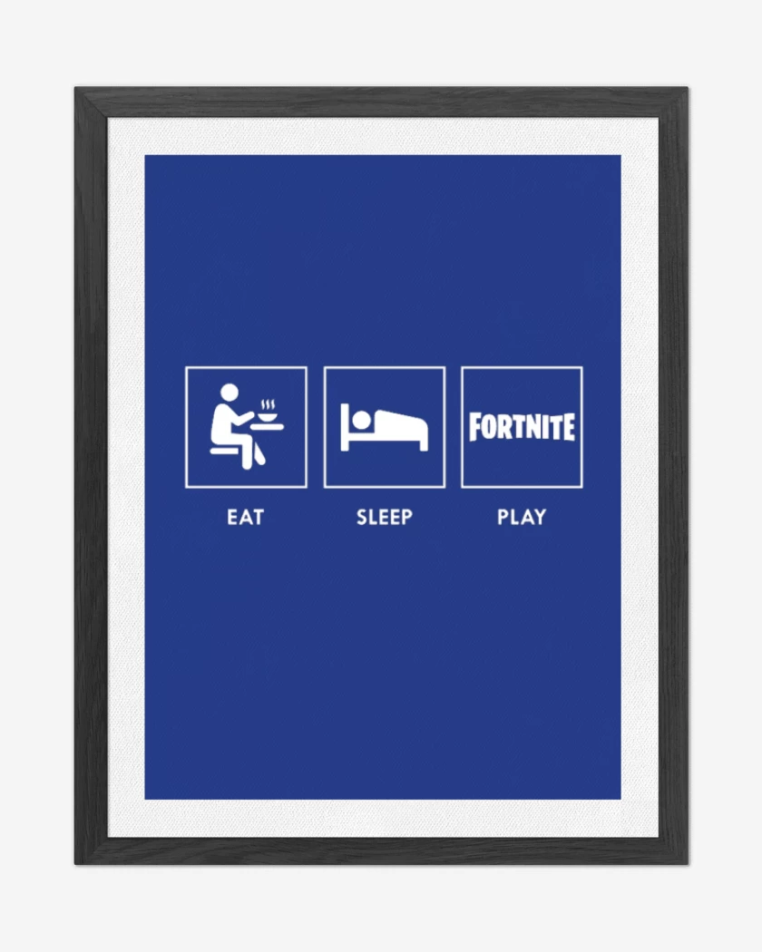 Cuadro decorativo Azul Rey de play fortnite