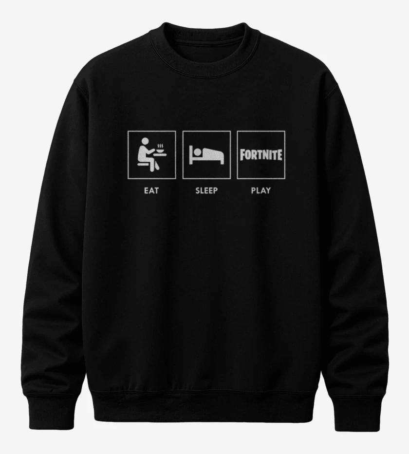 Poleron polo Negro de play fortnite