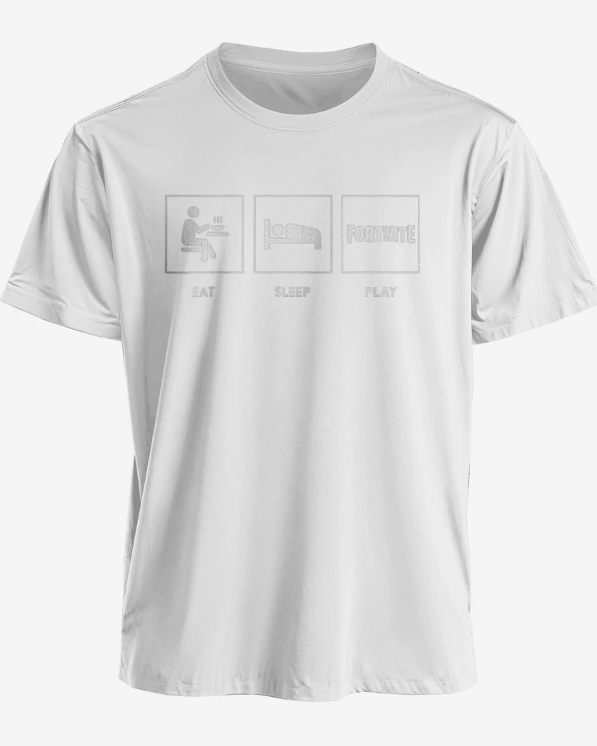 Polera premium Blanco de play fortnite