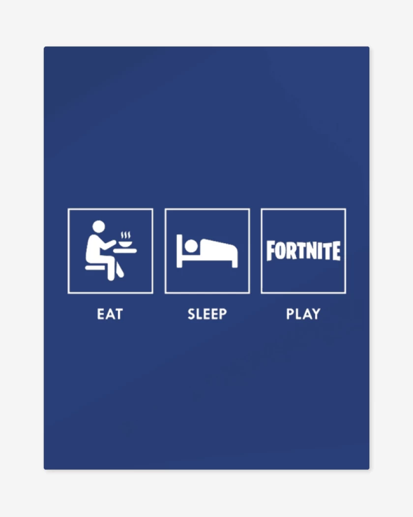 Print metalico Azul Rey de play fortnite