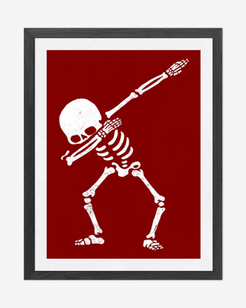 Cuadro decorativo Rojo de Dab skull