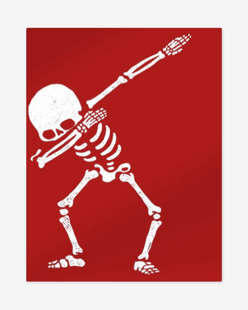 Print metalico Rojo de Dab skull