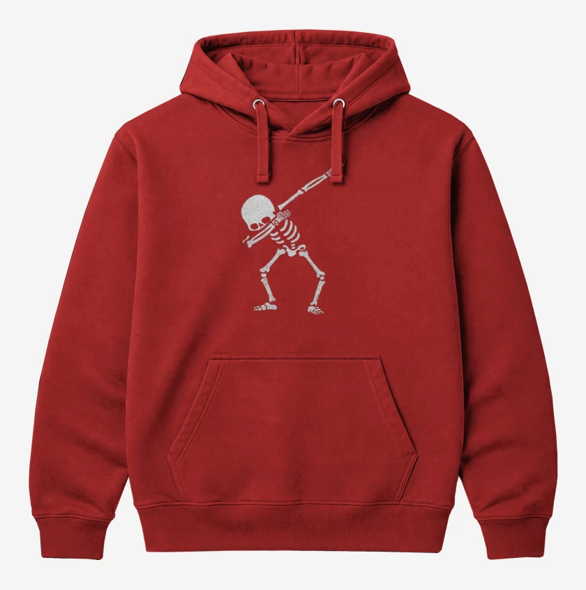 Polerón Canguro Rojo de Dab skull