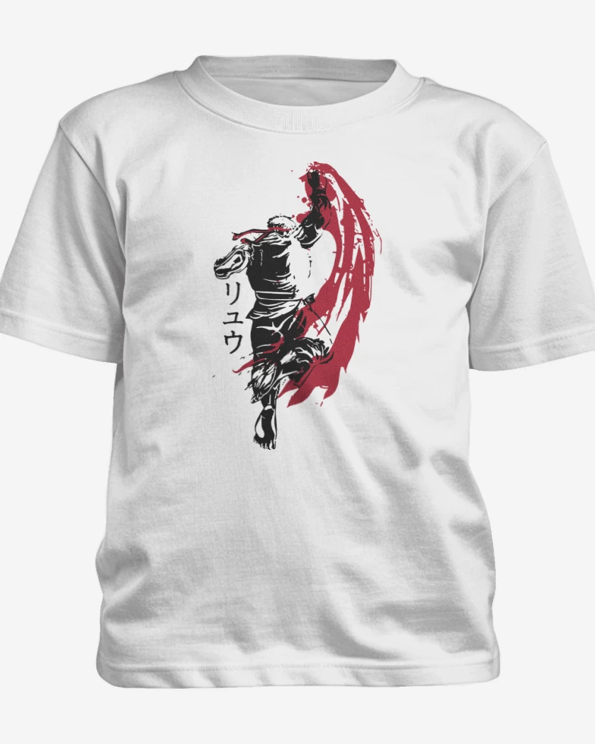 Polera de niño Blanco de Ryu - Shoryuken