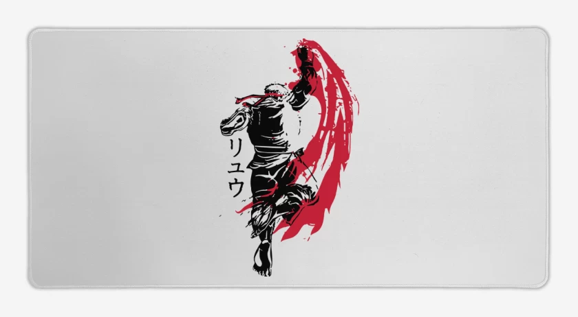 Mouse pad Gamer Blanco de Ryu - Shoryuken