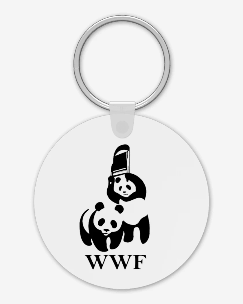 Llavero Blanco de wwf panda