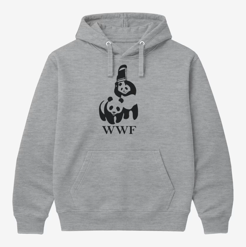 Polerón Canguro Gris Melange de wwf panda