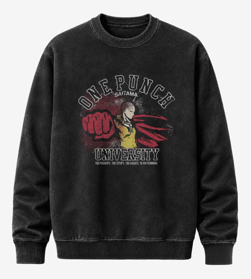 Poleron Polo Acid Wash Negro de Saitama university