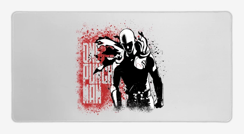 Mouse pad Gamer Blanco de Saitama