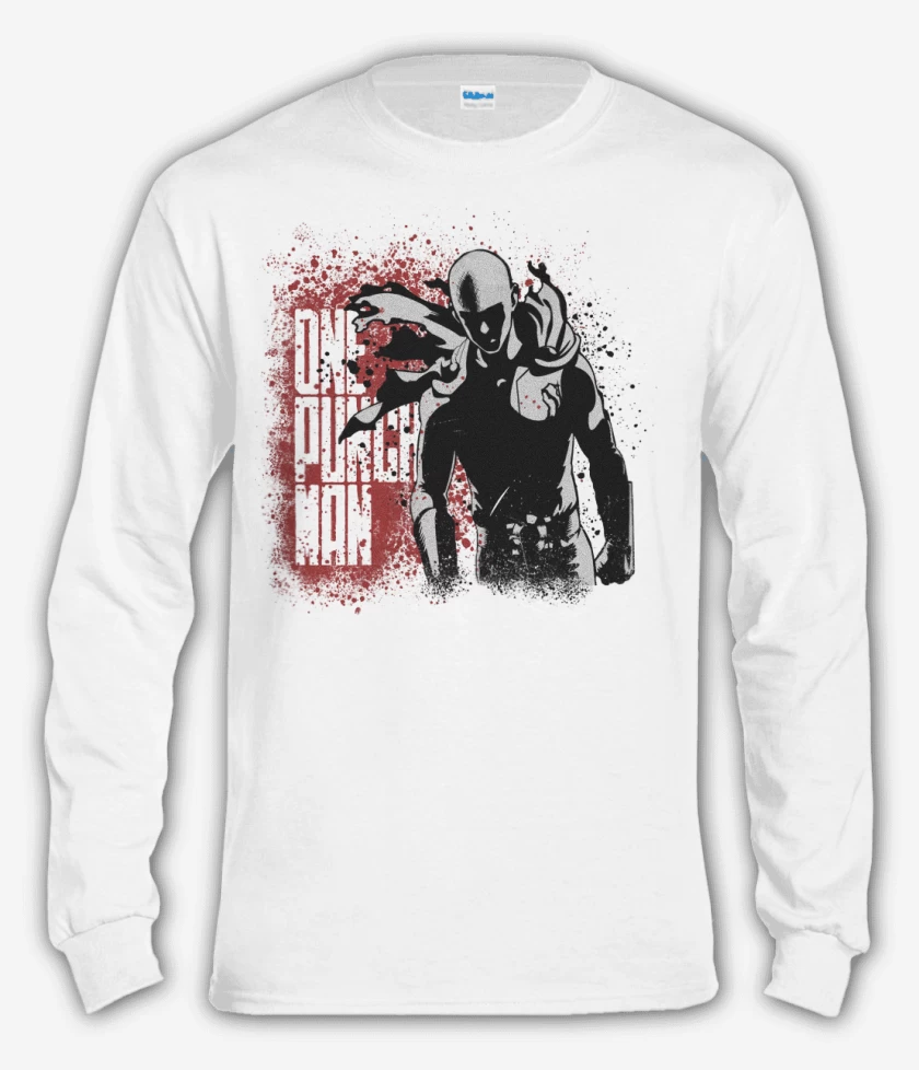 Polera manga larga Blanco de Saitama