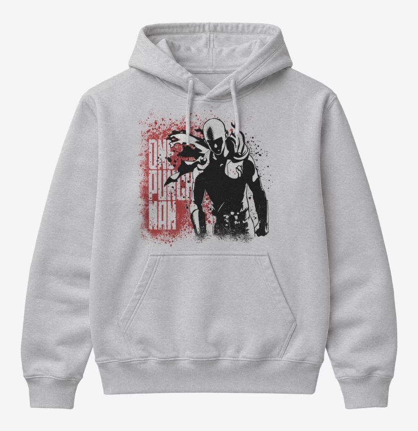 Poleron Canguro básico Gris Melange de Saitama