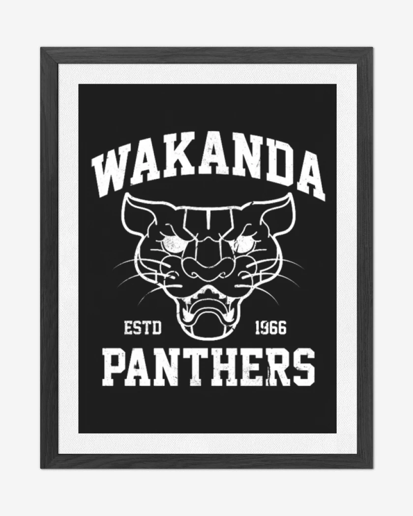 Cuadro decorativo Negro de wakanda Team