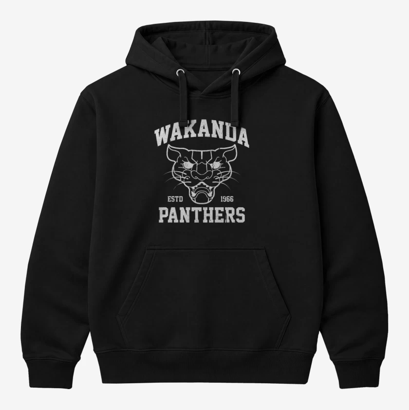 Polerón Canguro Negro de wakanda Team