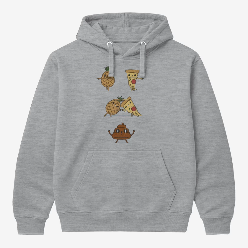 Polerón Canguro Gris Melange de Fusion!