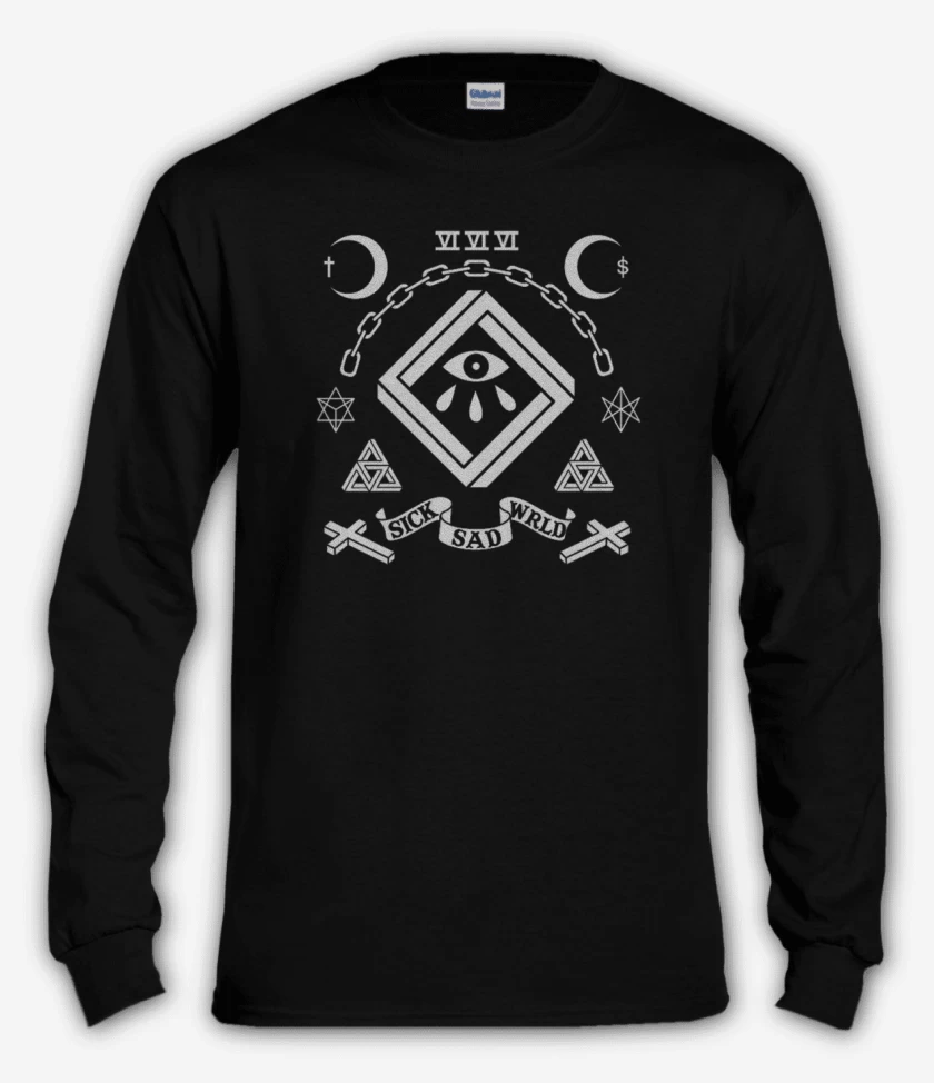 Polera manga larga Negro de Sick sad world