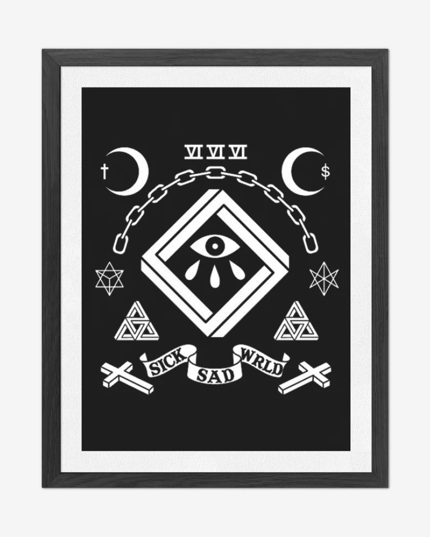 Cuadro decorativo Negro de Sick sad world