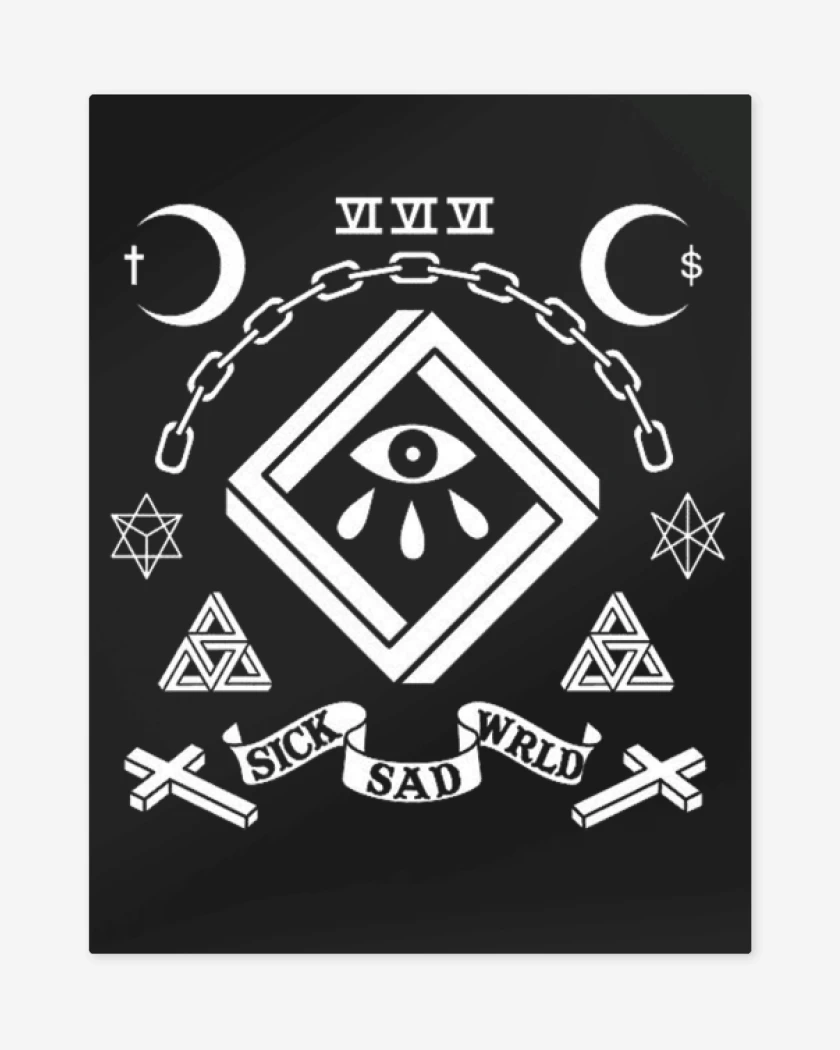 Print metalico Negro de Sick sad world