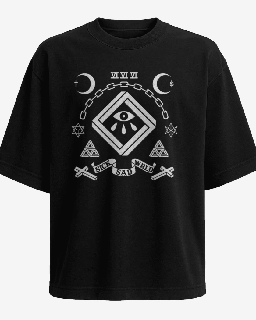 Polera Oversize Negro de Sick sad world