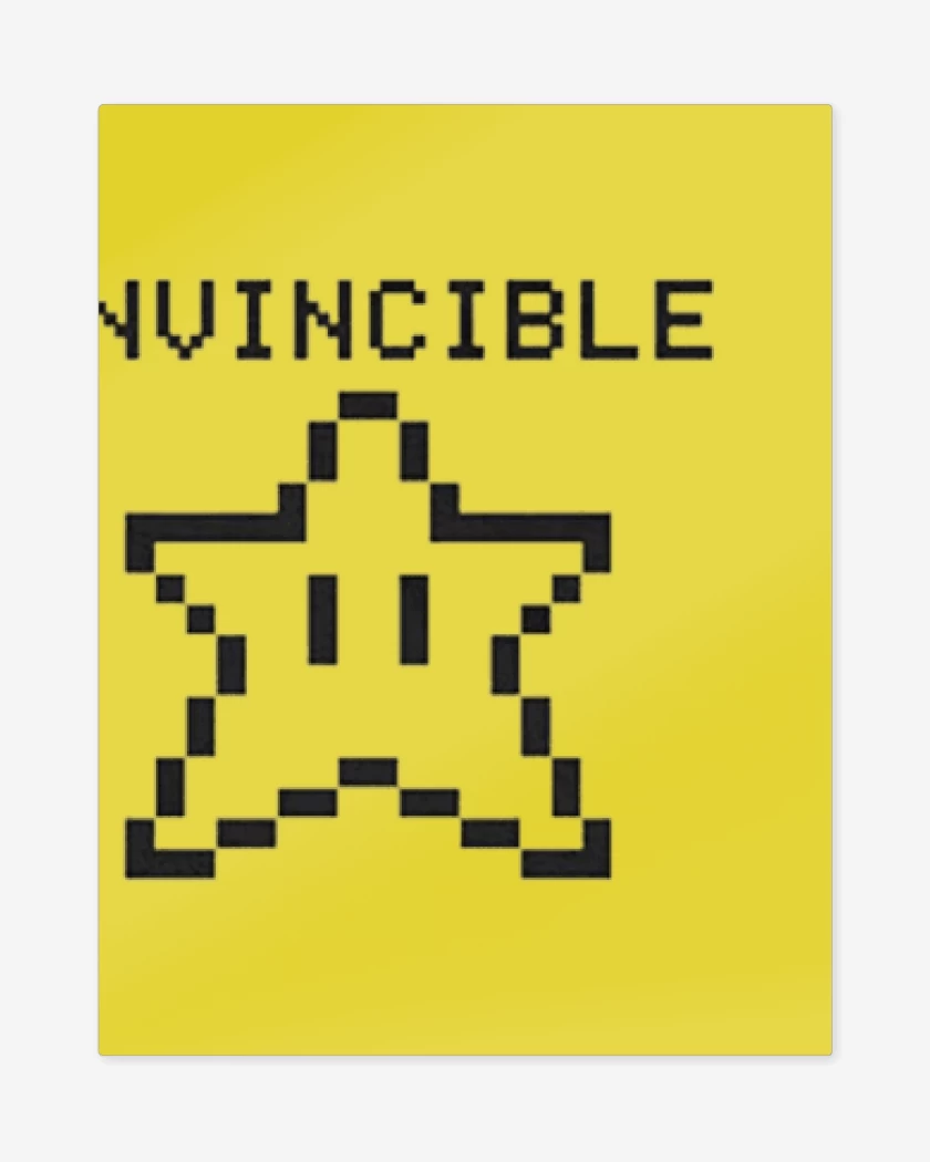 Print metalico Amarillo de invencible