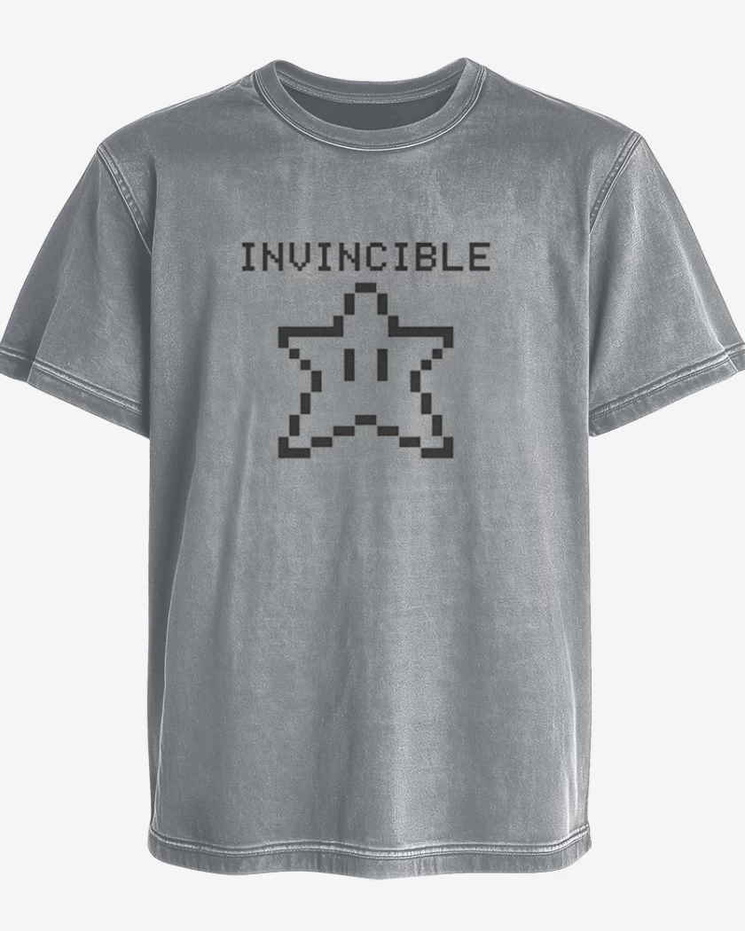 Polera desgastada Gris Melange de invencible