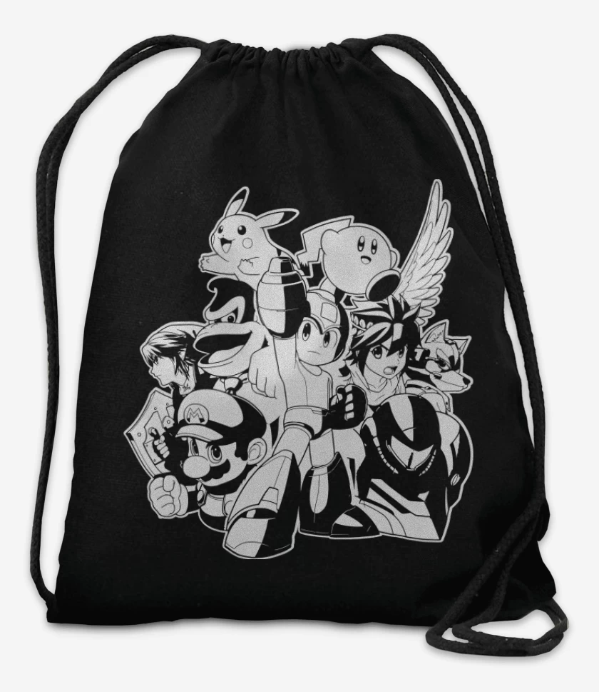 Mochila Negro de Smash Bros - Personajes