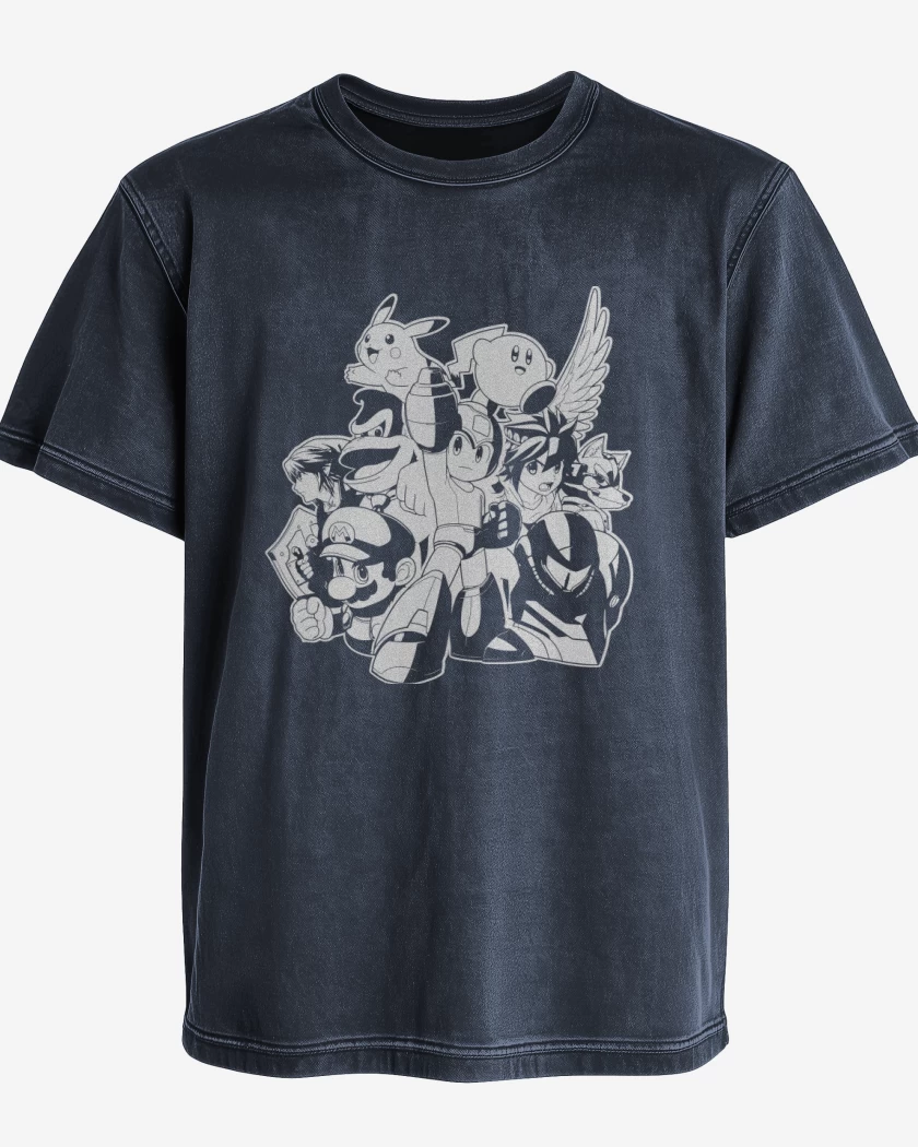 Polera desgastada Smash Bros - Personajes