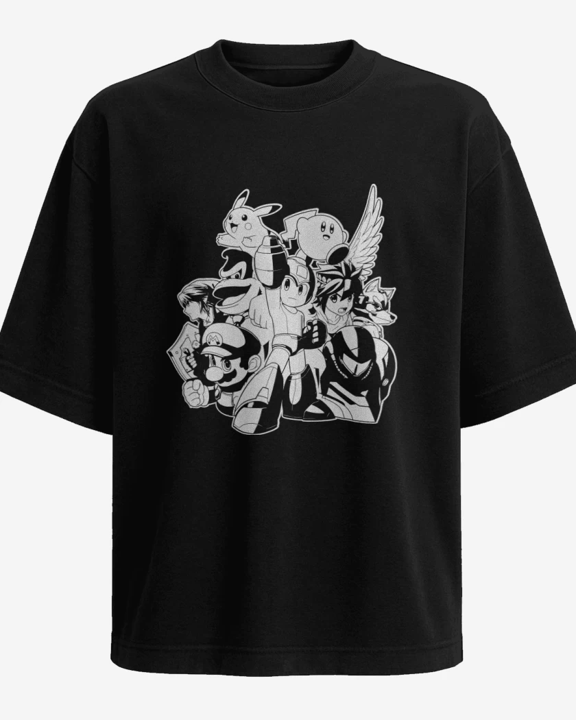 Polera Oversize Smash Bros - Personajes
