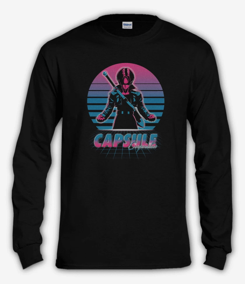 Polera manga larga Negro de Trunks retro