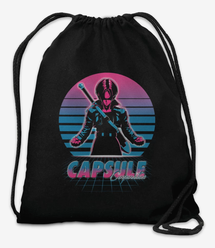 Mochila Negro de Trunks retro