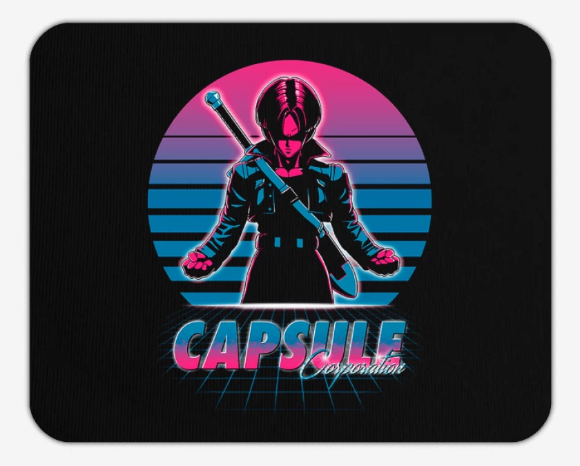 Mousepad Negro de Trunks retro