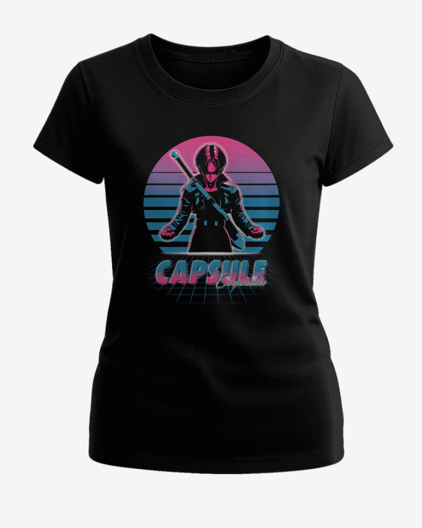 Polera de Mujer Negro de Trunks retro