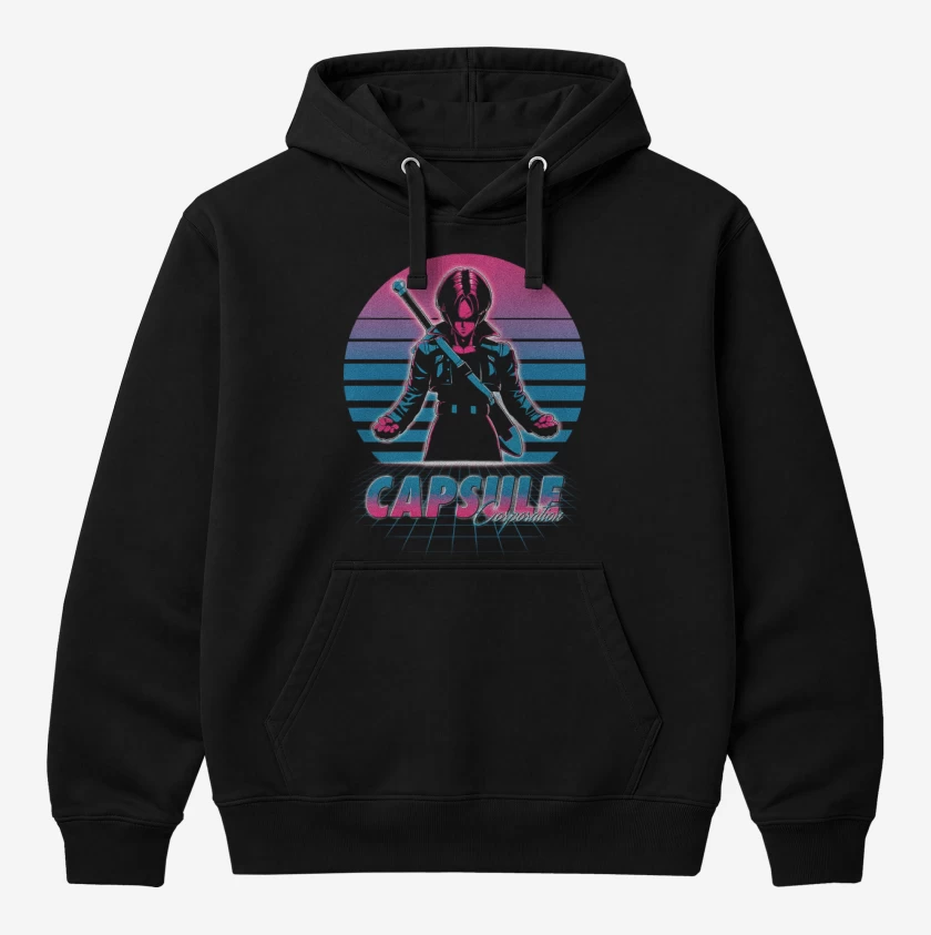 Polerón Canguro Negro de Trunks retro