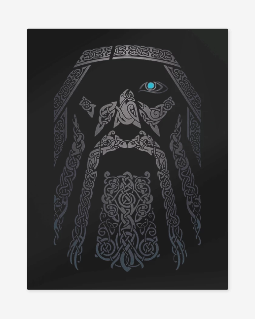 Print metalico Negro de Odin