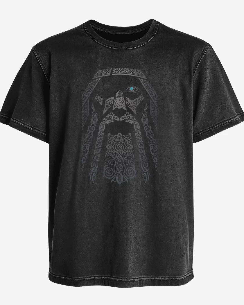 Polera desgastada Negro de Odin