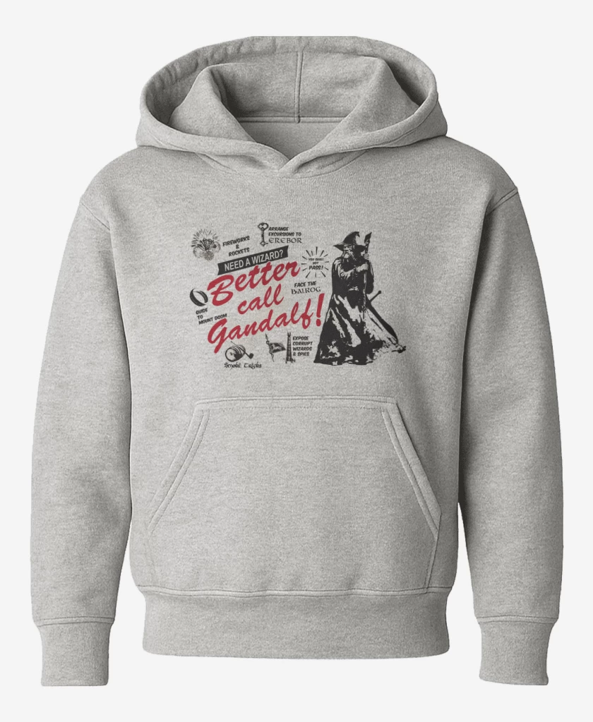 Poleron de niño Gris Melange de Better call Gandalf!