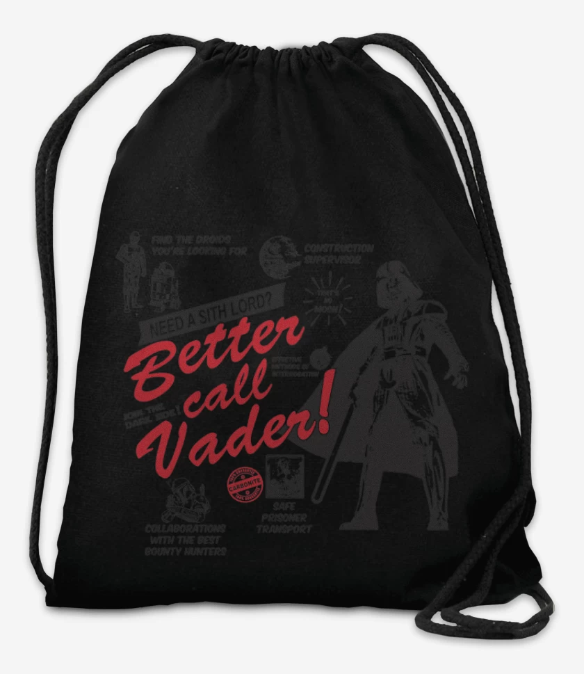 Mochila Negro de Better call Vader!