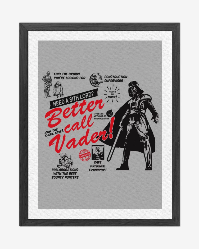 Cuadro decorativo Gris Melange de Better call Vader!