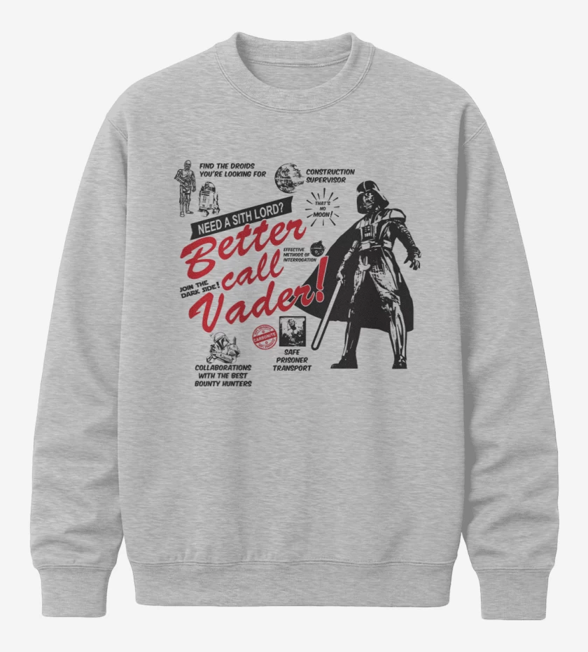 Poleron polo Gris Melange de Better call Vader!