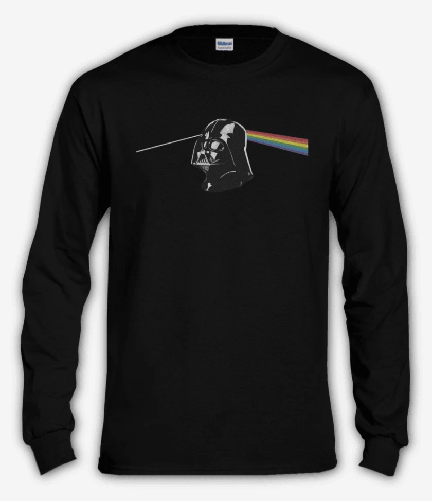 Polera manga larga Negro de Darth side of the moon