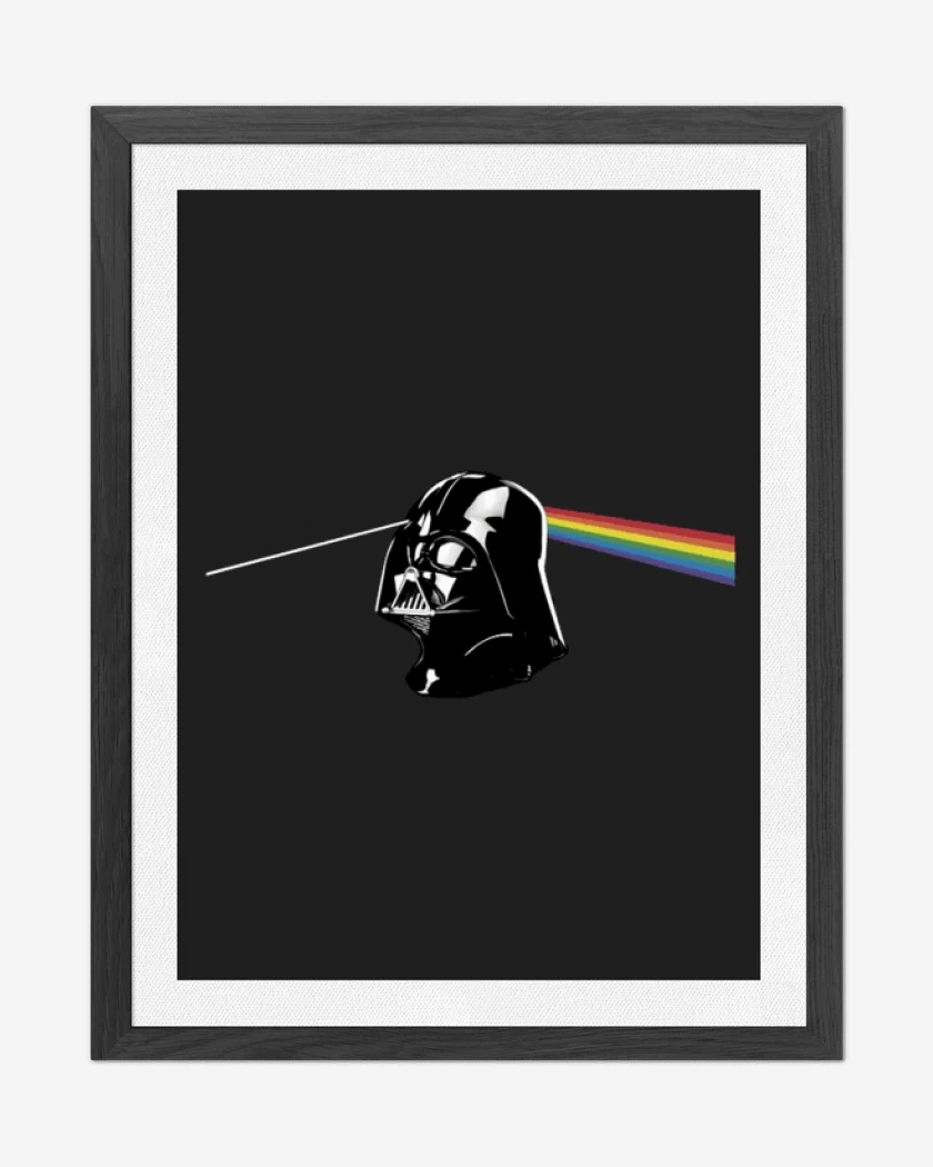 Cuadro decorativo Negro de Darth side of the moon