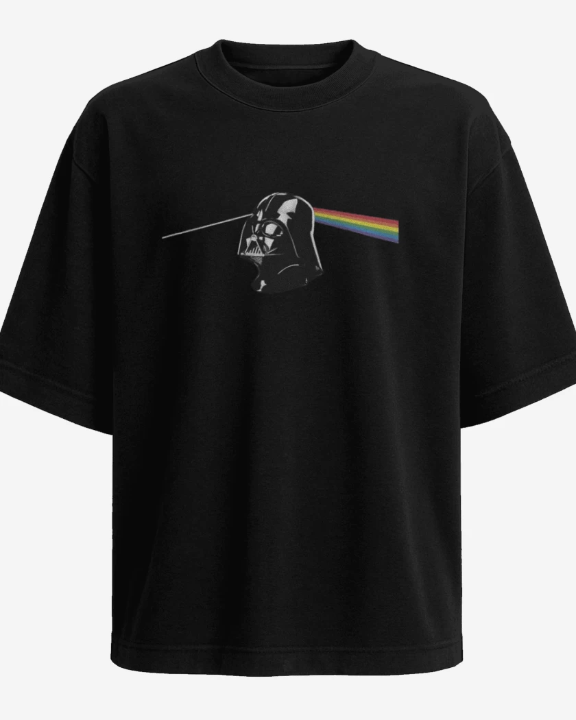 Polera Oversize Darth side of the moon