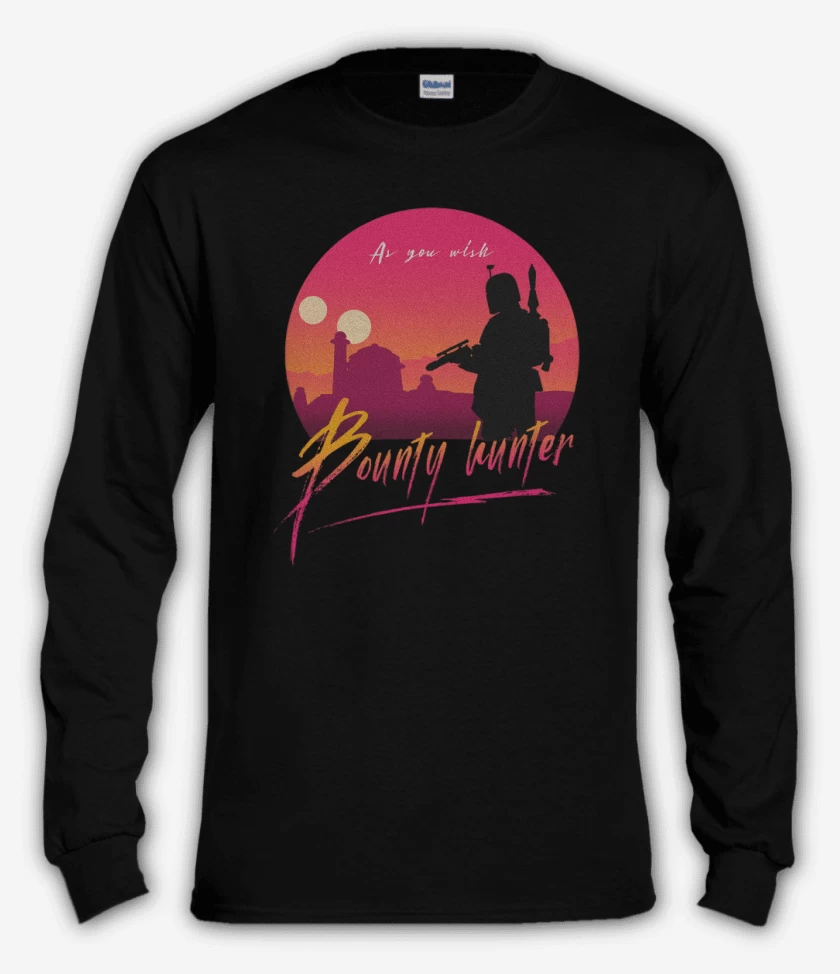 Polera manga larga Negro de Boba fet