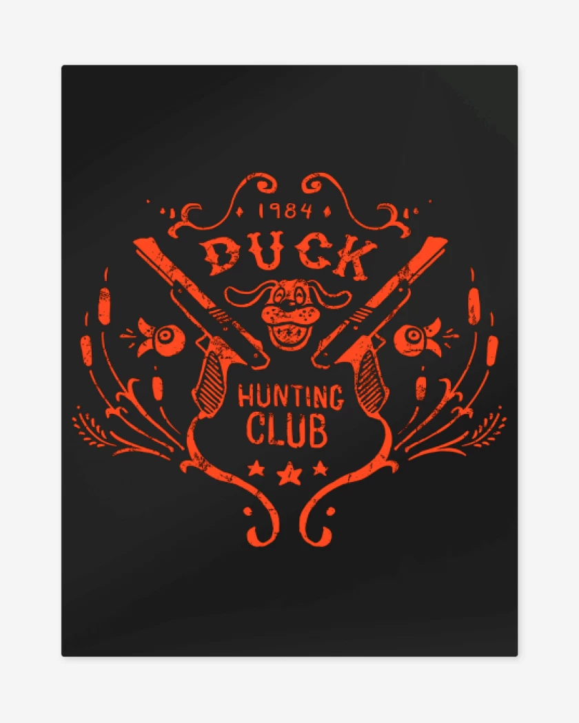 Print metalico Negro de Duck hunter